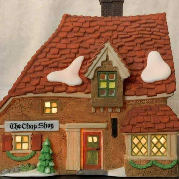 Dept 56 The Chop Shop, Dickens Village Lighted Christmas Decoration from 1995 - Picture 3 of 11